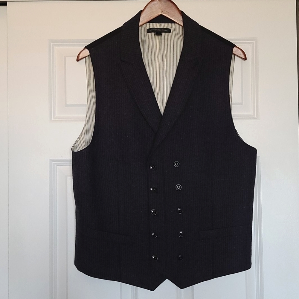 John Varvatos Star double breasted wool vest